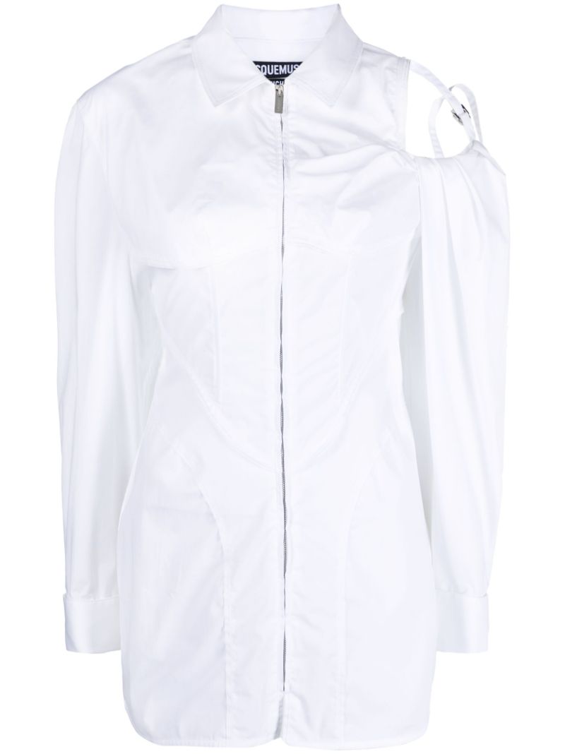 White La Robe Galliga Asymmetric Shirt Dress