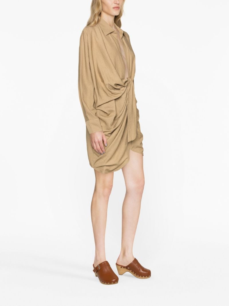 Beige La Robe Bahia Draped Dress