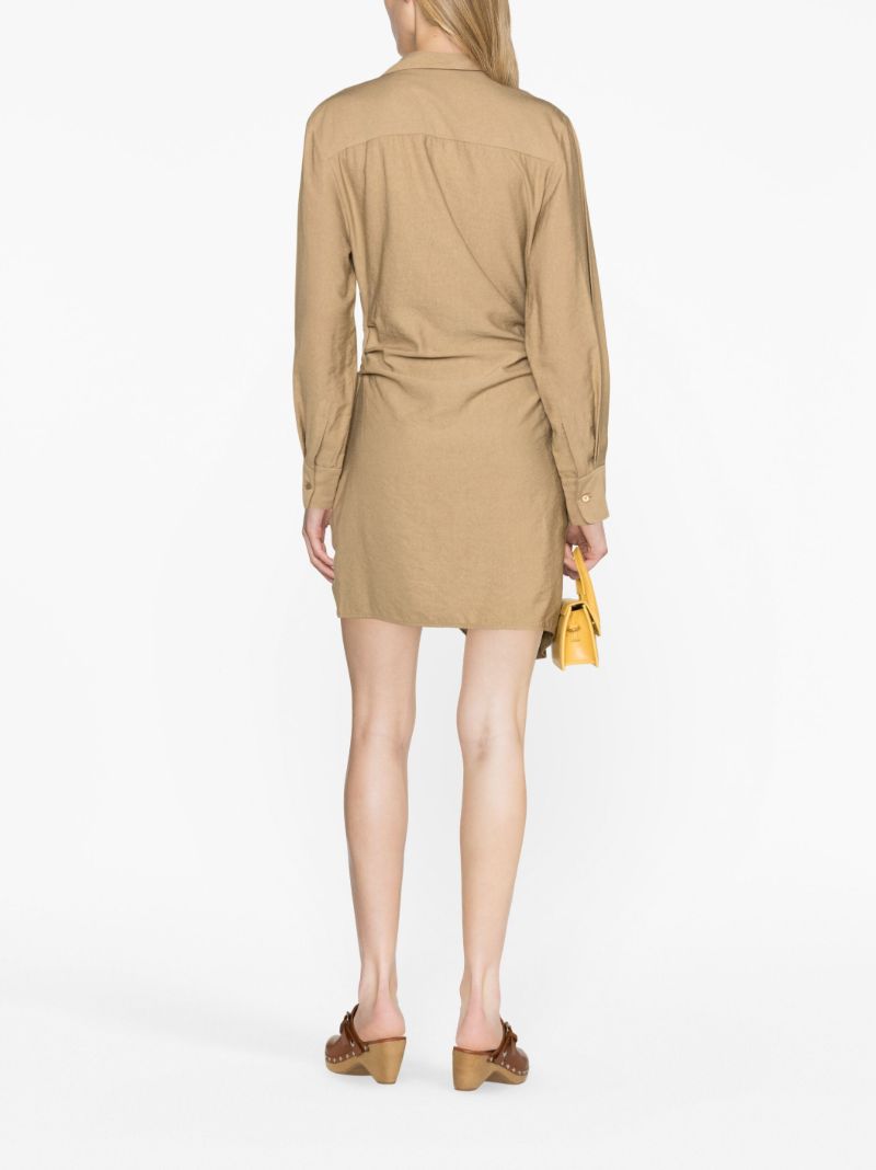 Beige La Robe Bahia Draped Dress