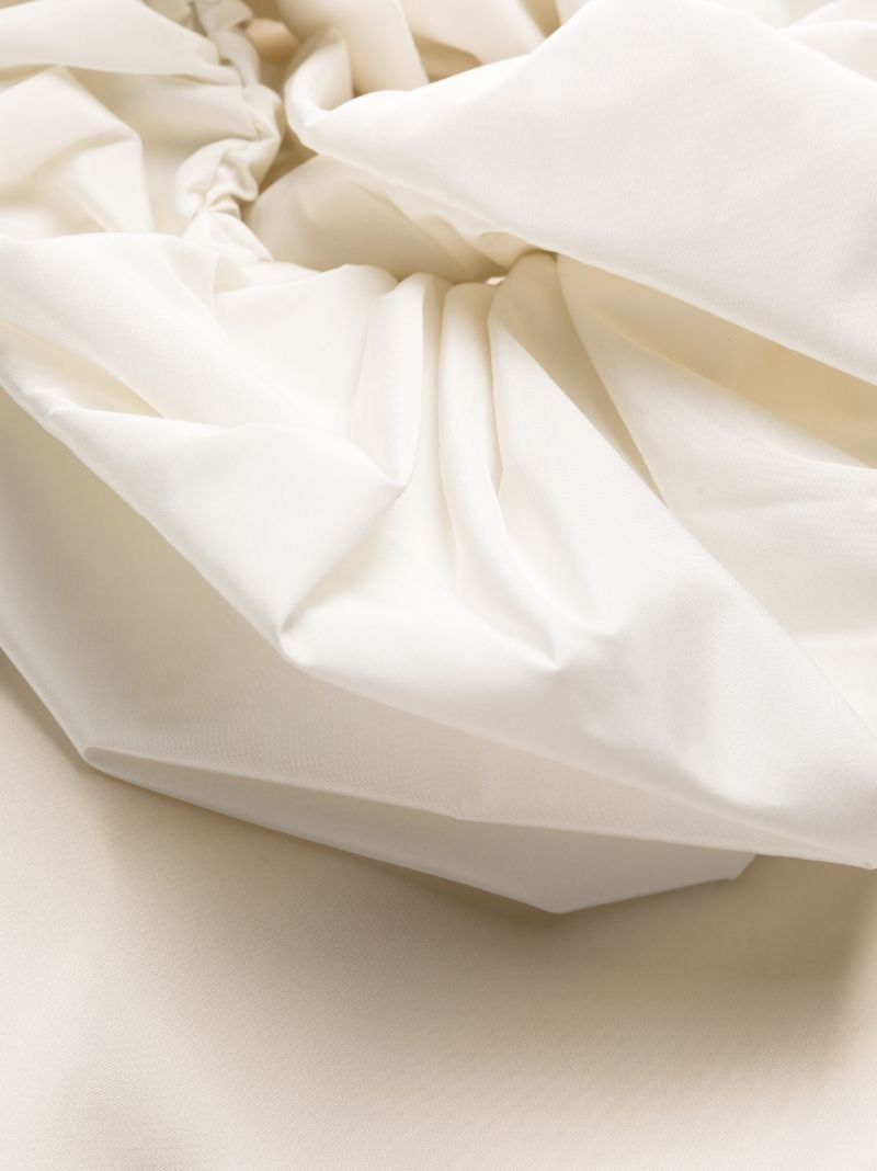 White Chouchou Puff-sleeve Mini Dress