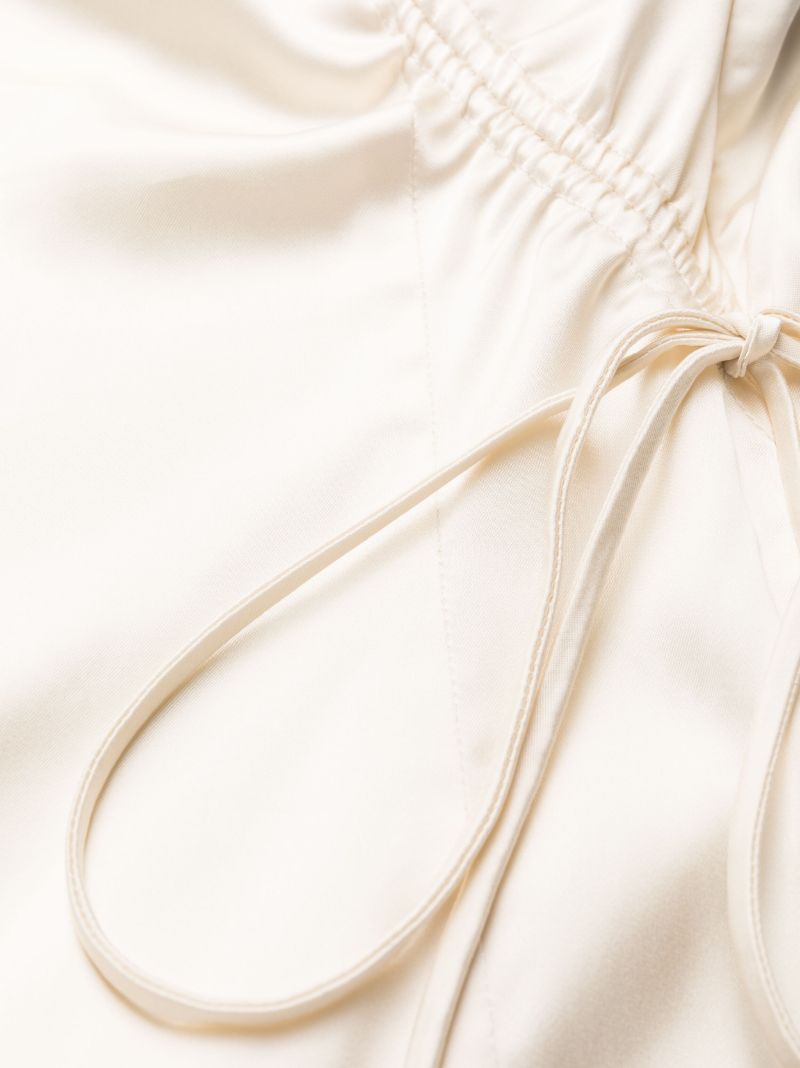 White Chouchou Puff-sleeve Mini Dress