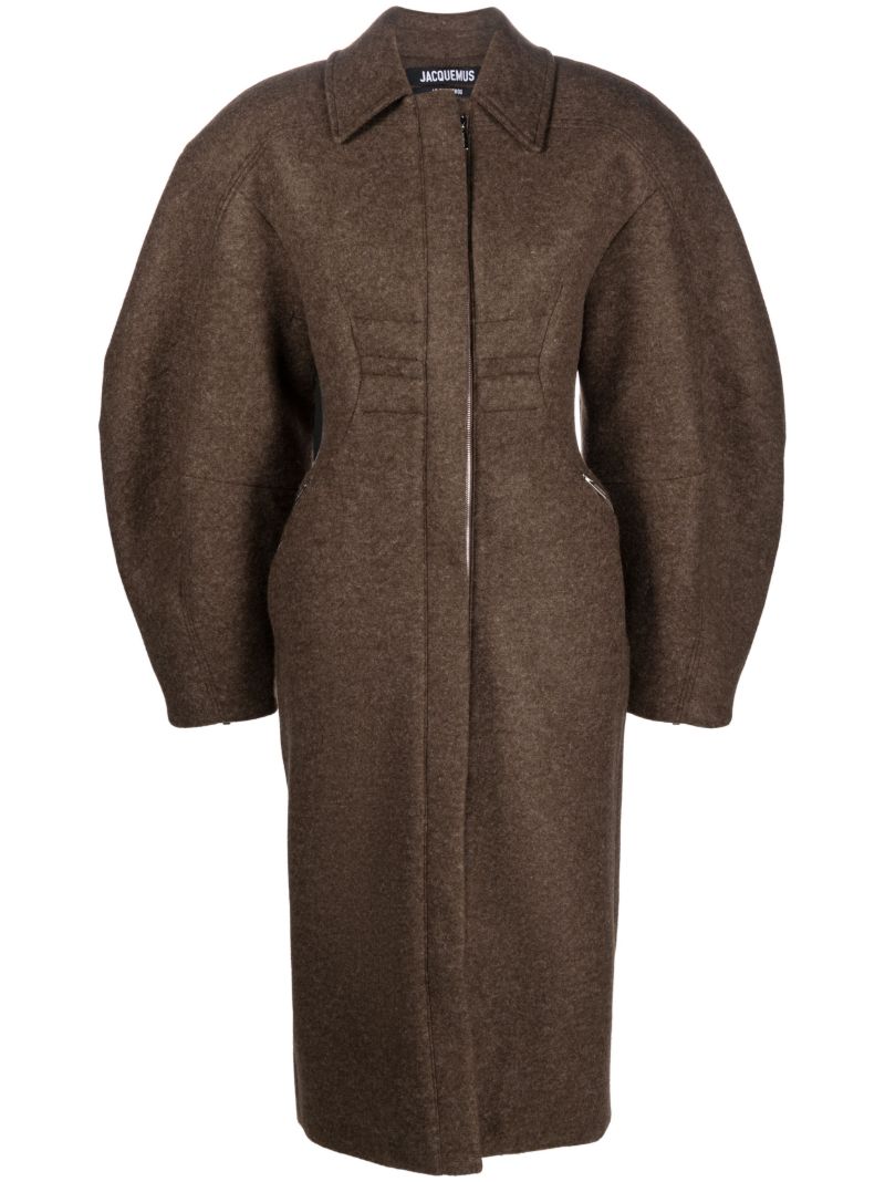 Brown Le Manteau Croissant Coat