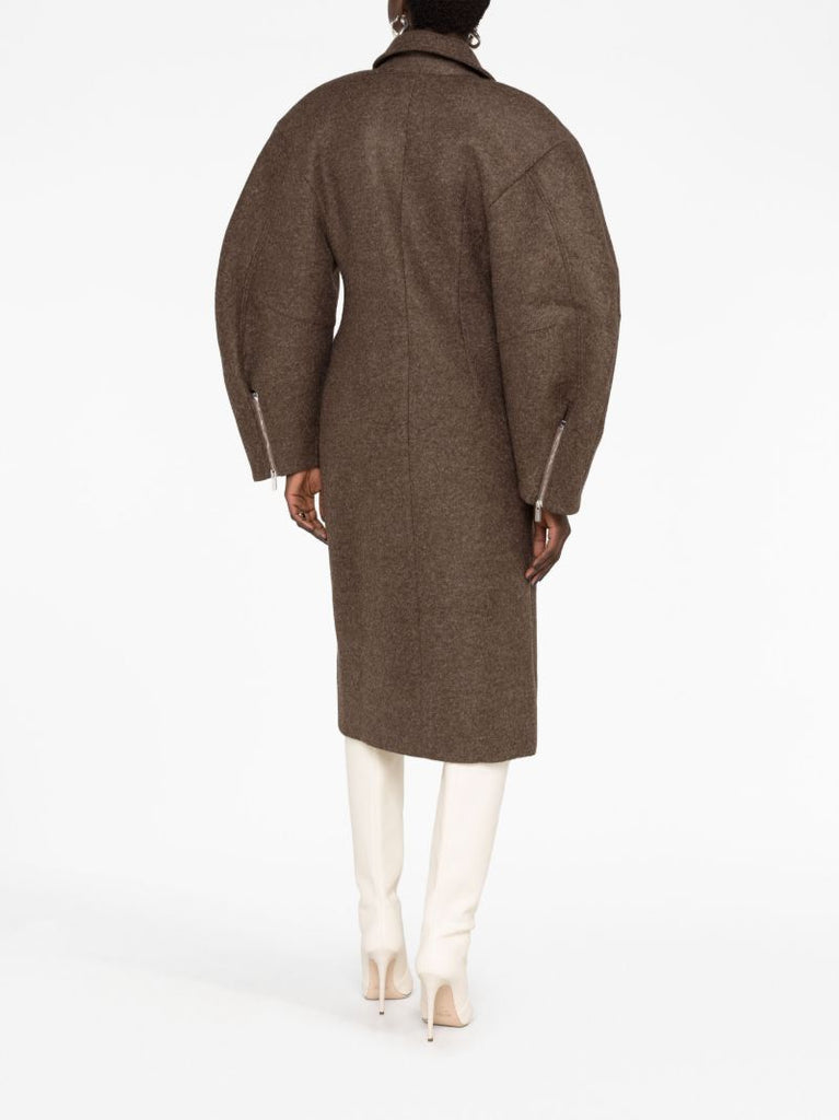 Brown Le Manteau Croissant Coat