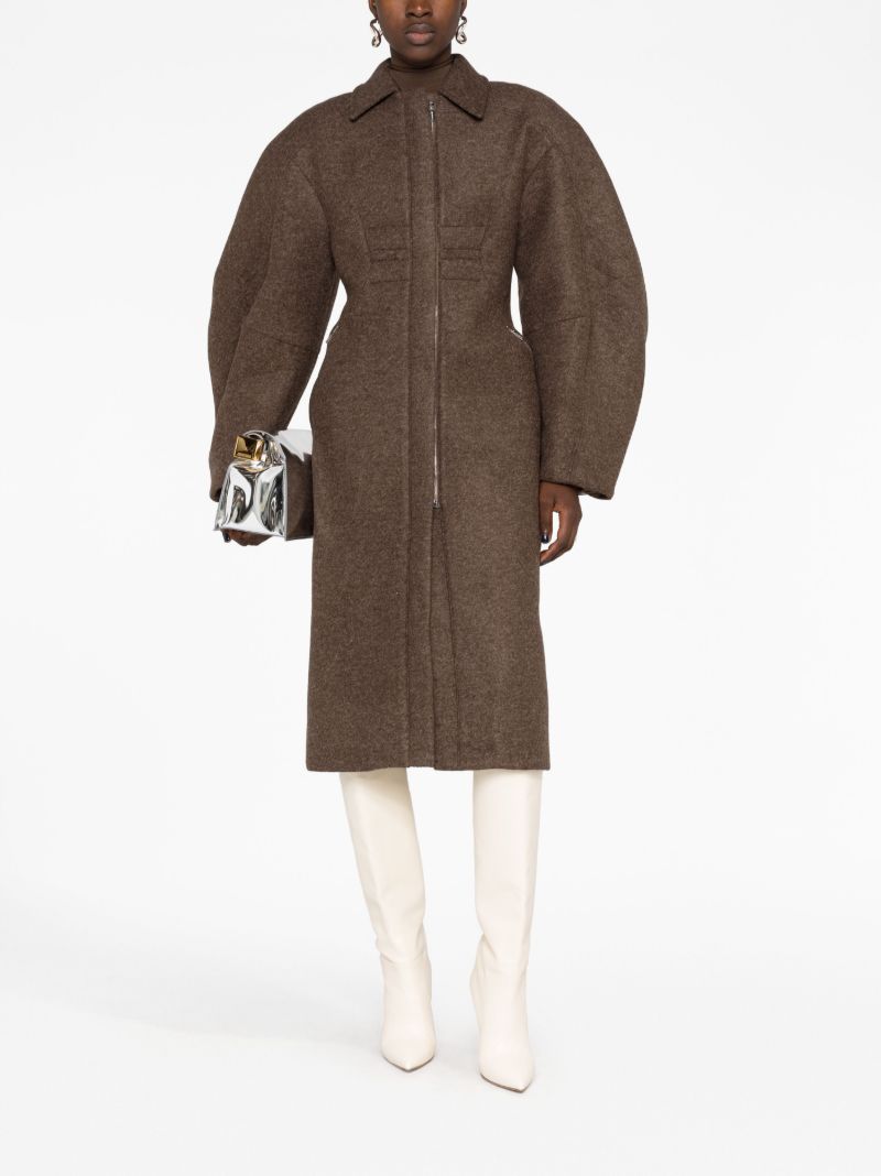 Brown Le Manteau Croissant Coat