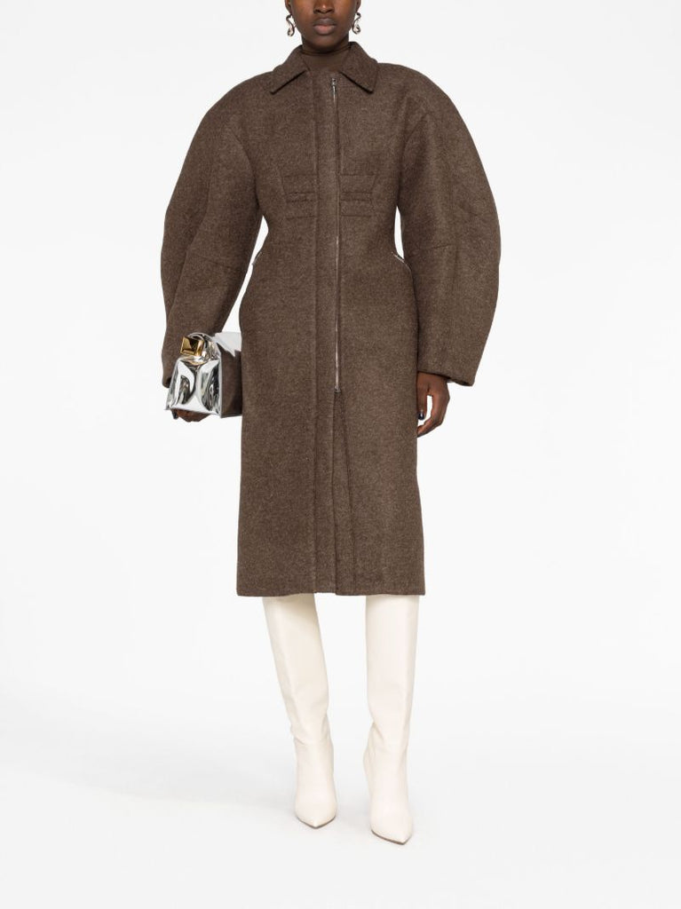 Brown Le Manteau Croissant Coat