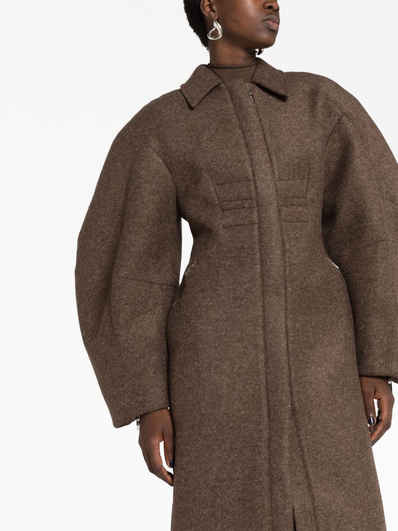 Brown Le Manteau Croissant Coat