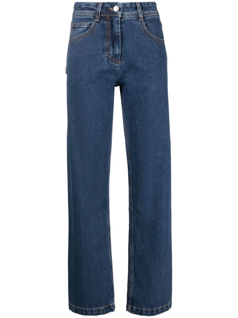 Blue Straight-leg Jeans