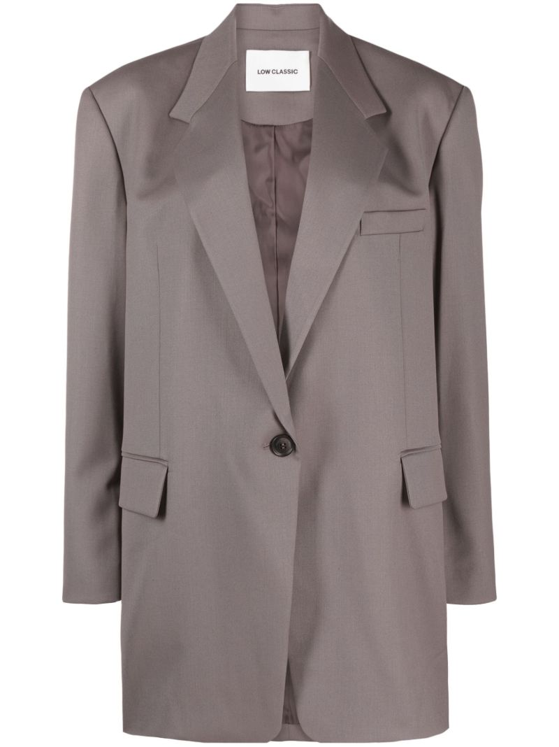 Grey Single-breasted Blazer
