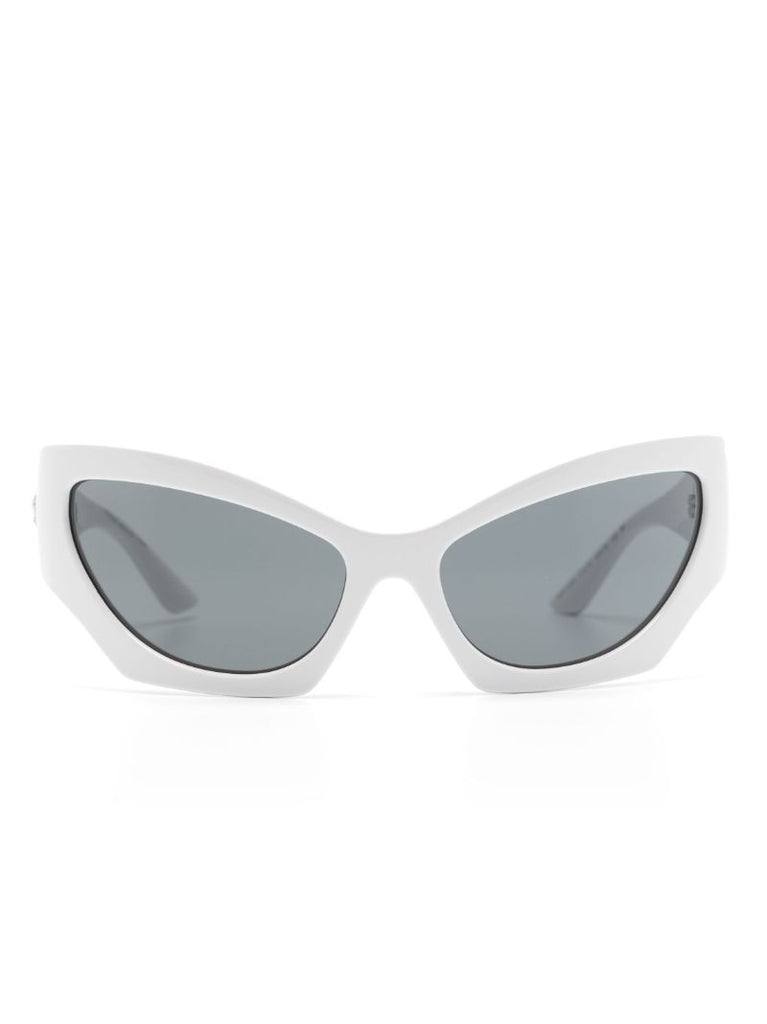 White Medusa Shield  Sunglasses