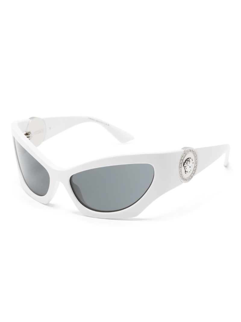 White Medusa Shield  Sunglasses