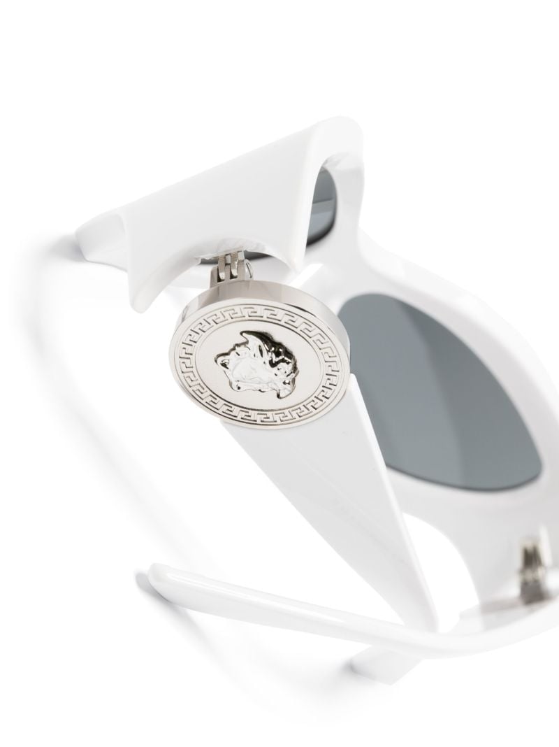 White Medusa Shield  Sunglasses