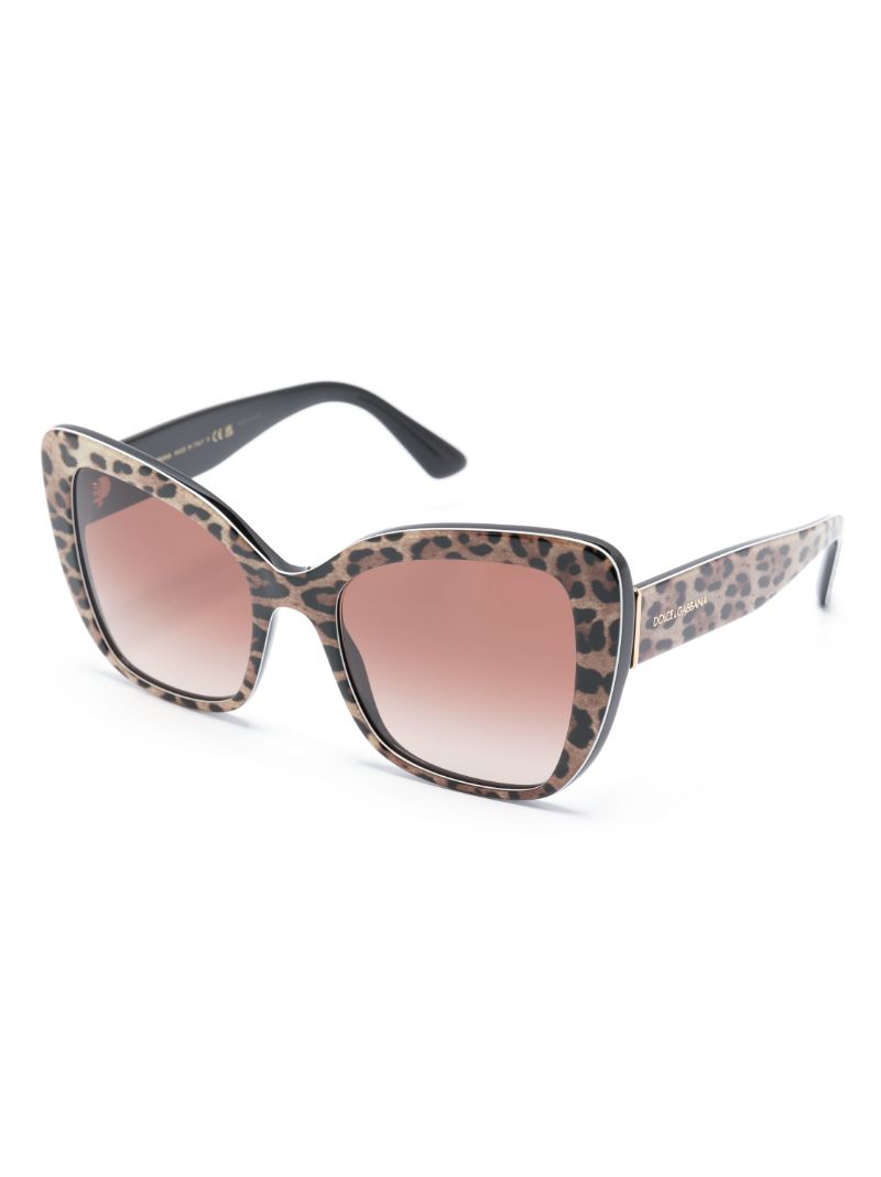 Brown Leopard Print Butterfly Sunglasses