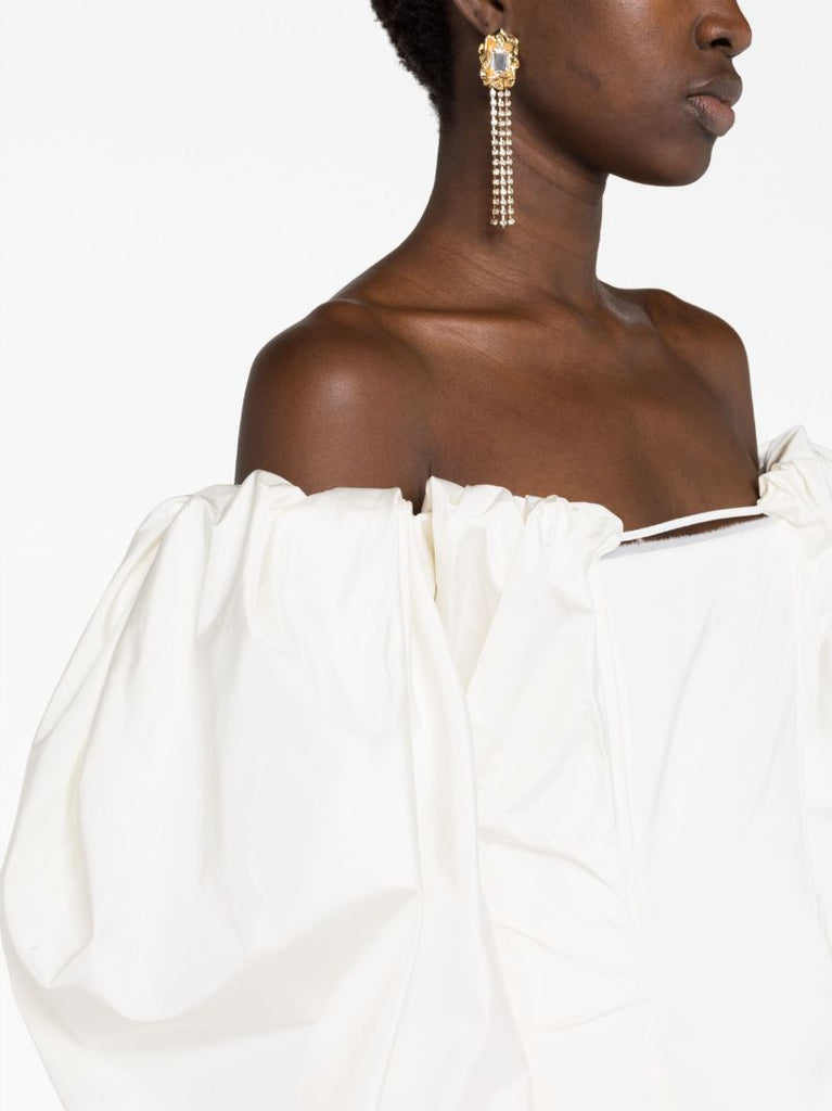 White La Robe Taffetas Mini Dress