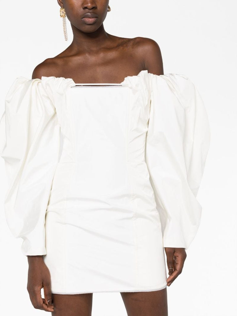 White La Robe Taffetas Mini Dress