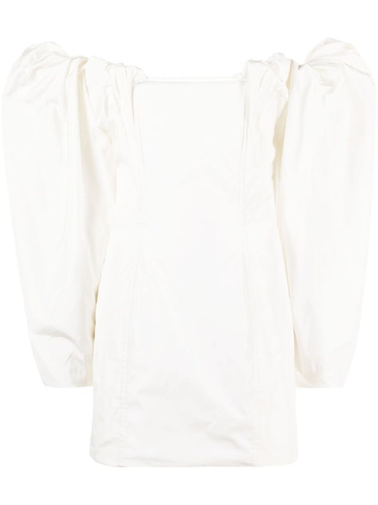 White La Robe Taffetas Mini Dress