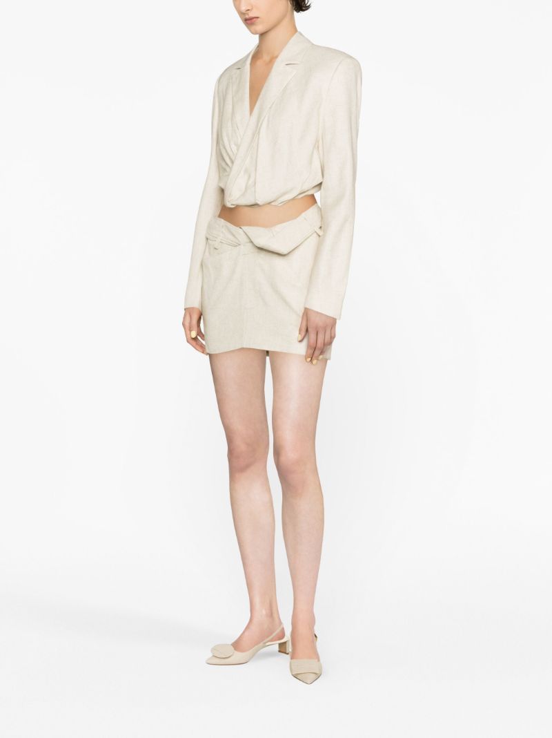 Neutral La Jupe Bahia Mini Skirt