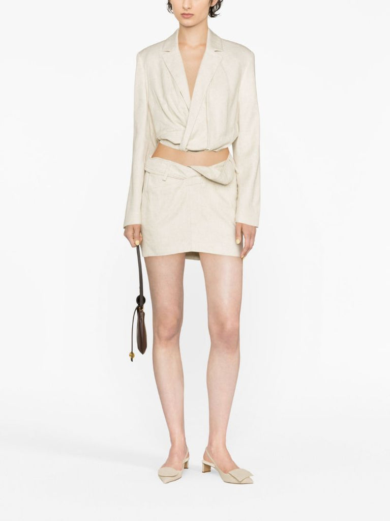 Neutral La Jupe Bahia Mini Skirt