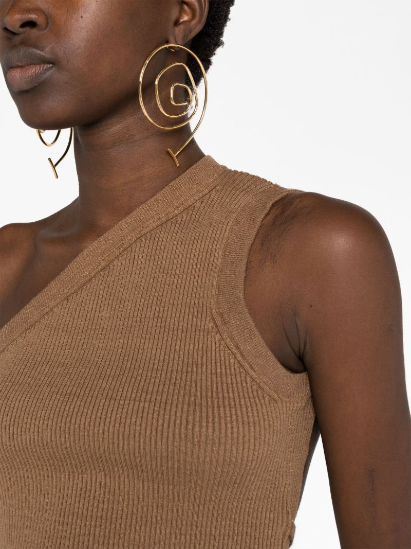 Brown La Maille Ascu Crop Top