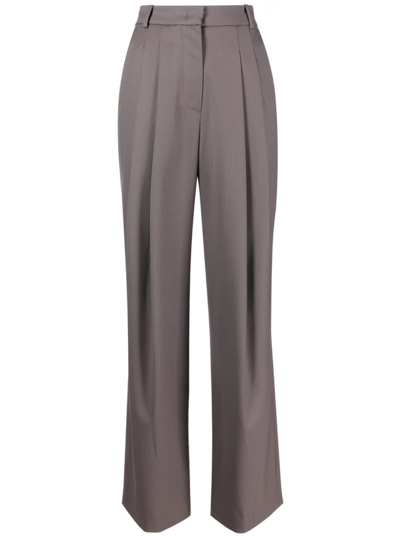 Grey Straight-leg Trousers
