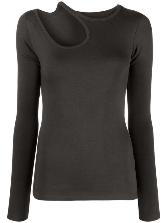 Grey Cut-out T-shirt