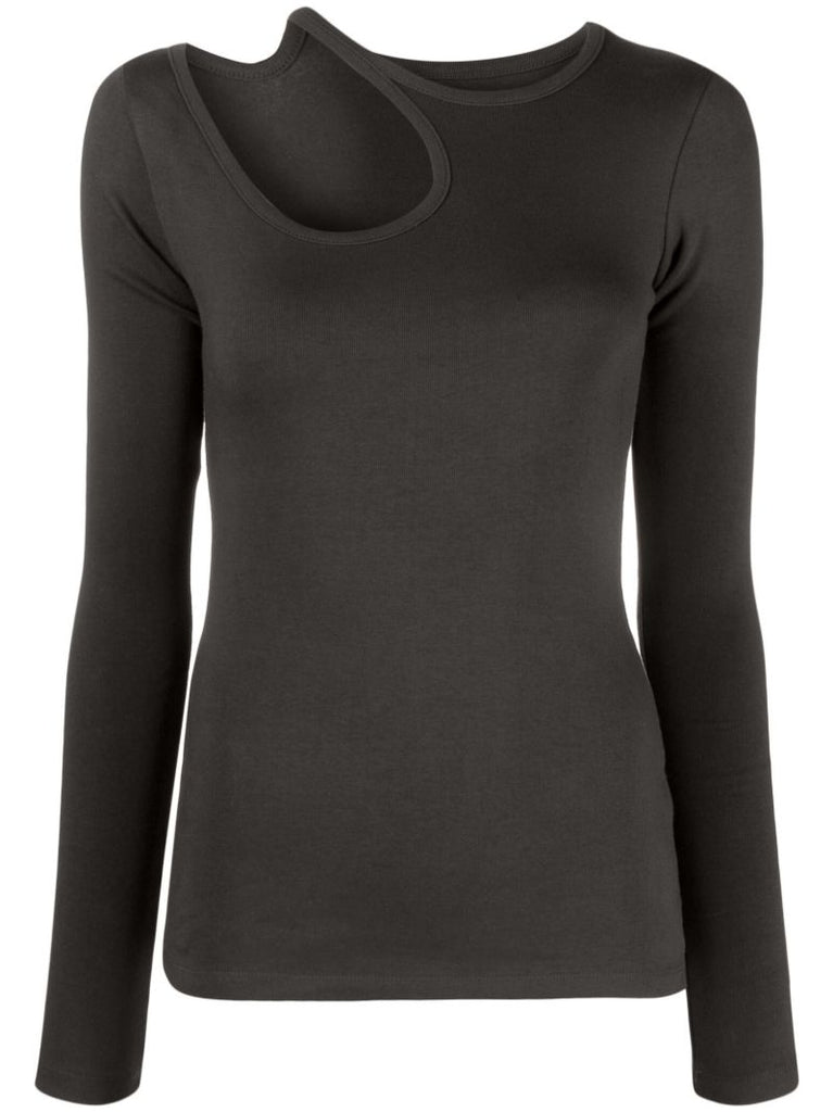 Grey Cut-out T-shirt