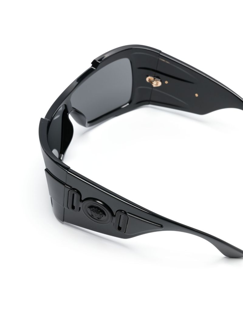Black Logo-plaque Oversized-frame Sunglasses