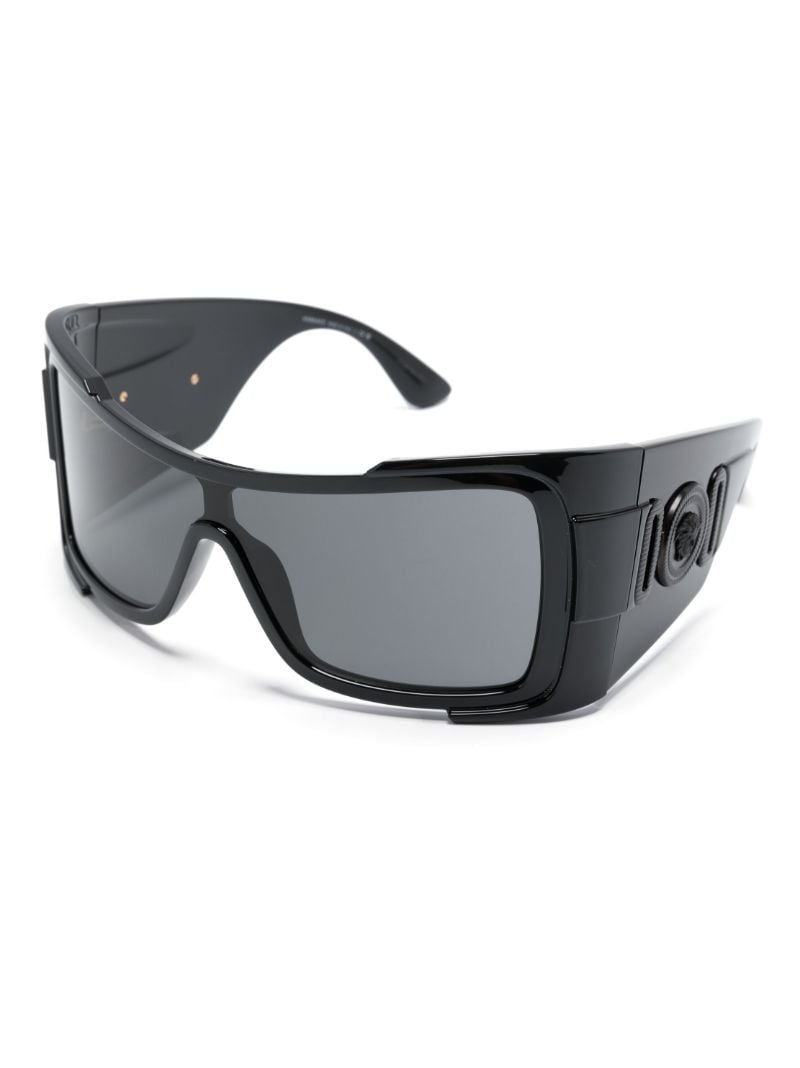 Black Logo-plaque Oversized-frame Sunglasses