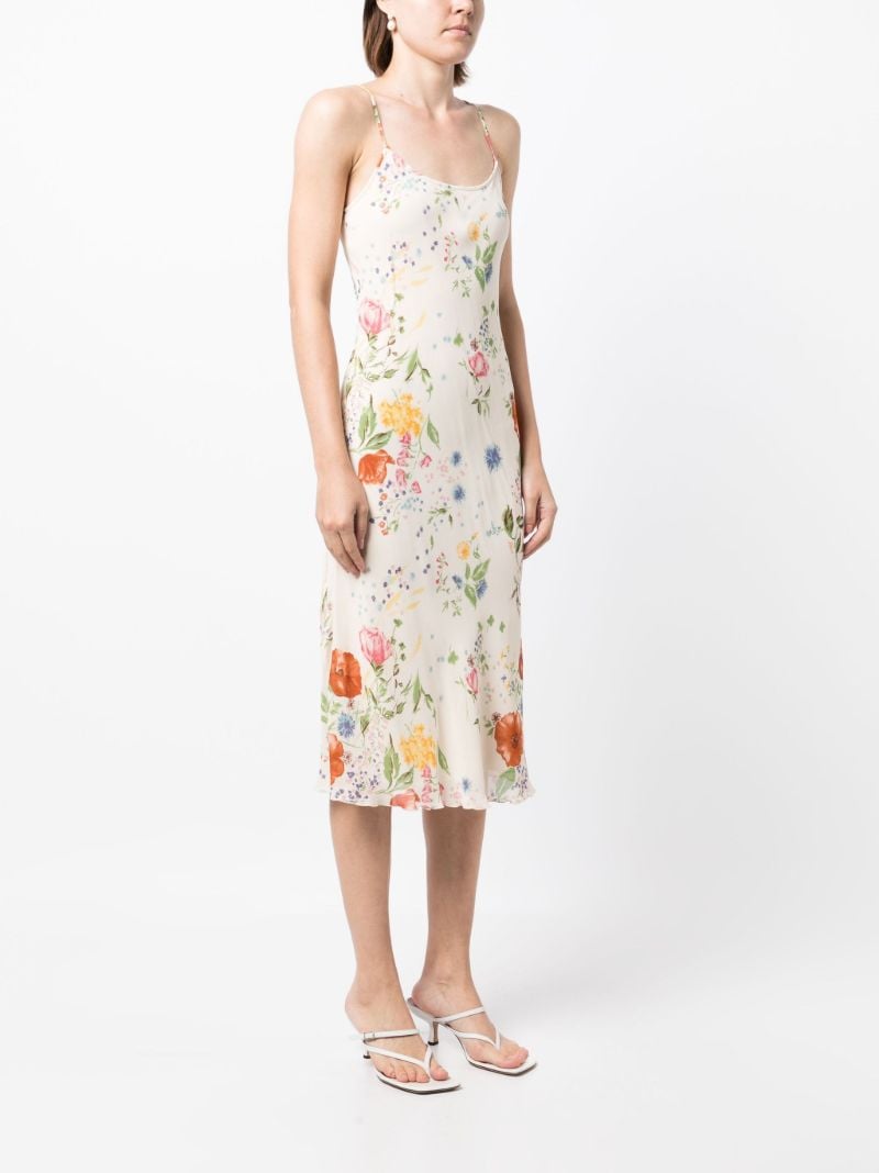 Neutral Emerick Floral Print Midi Skirt