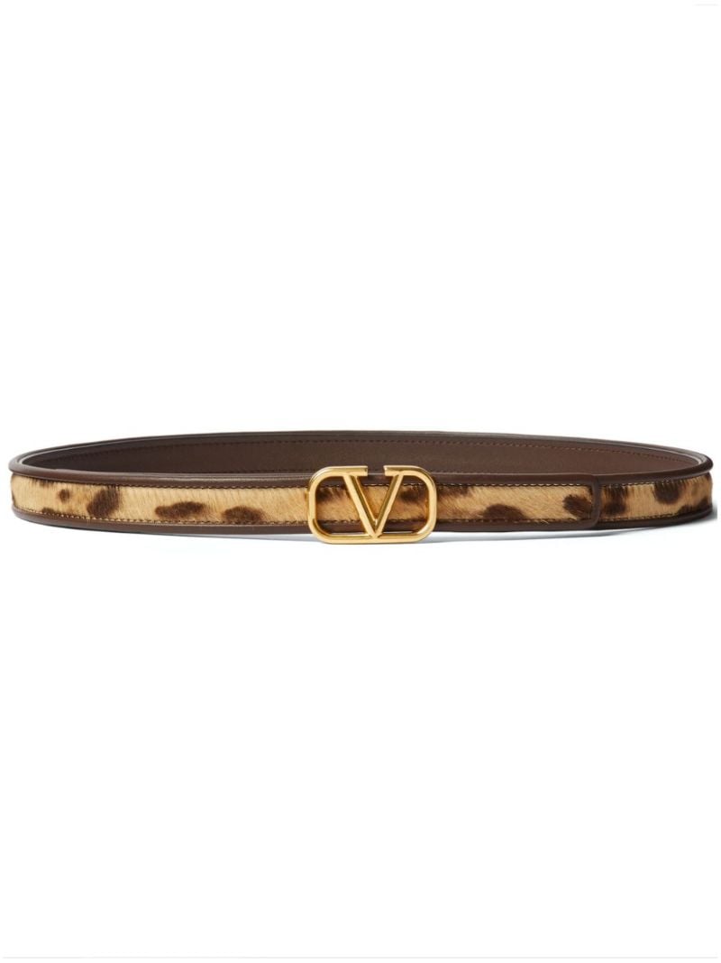 Brown Vlogo Signature Leather Belt