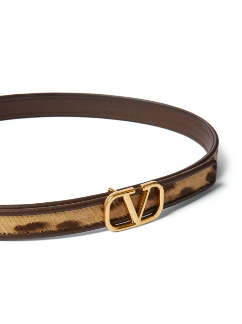 Brown Vlogo Signature Leather Belt