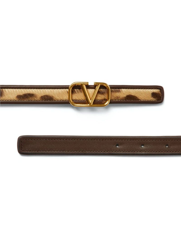 Brown Vlogo Signature Leather Belt