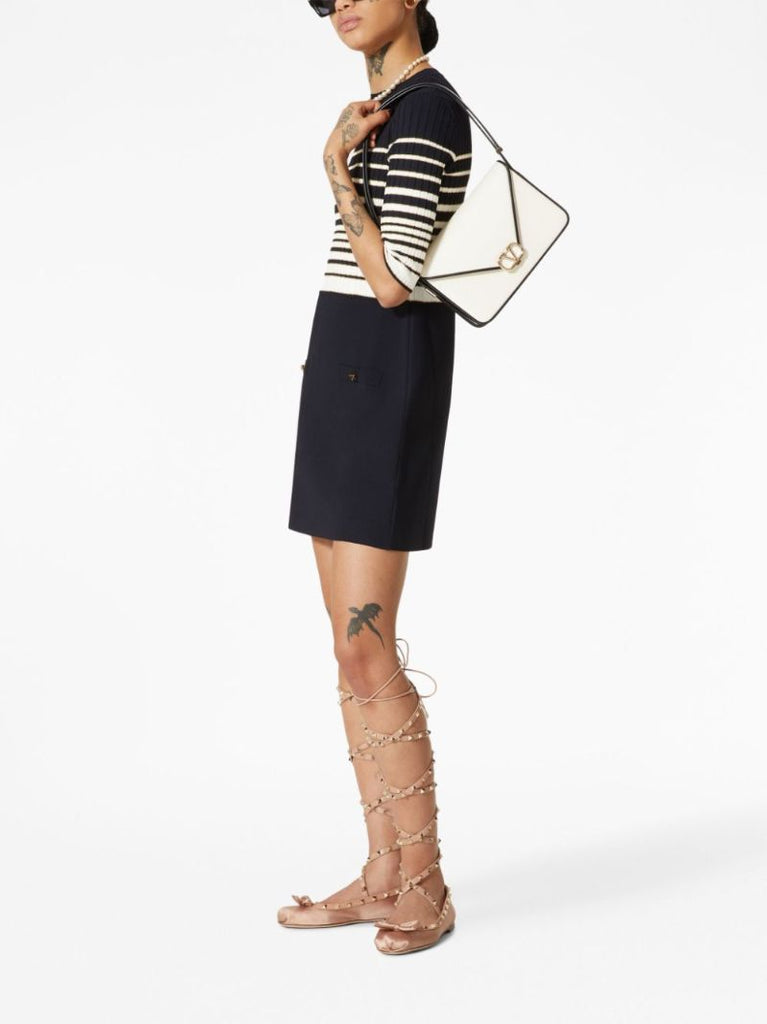 White Vlogo Shoulder Bag