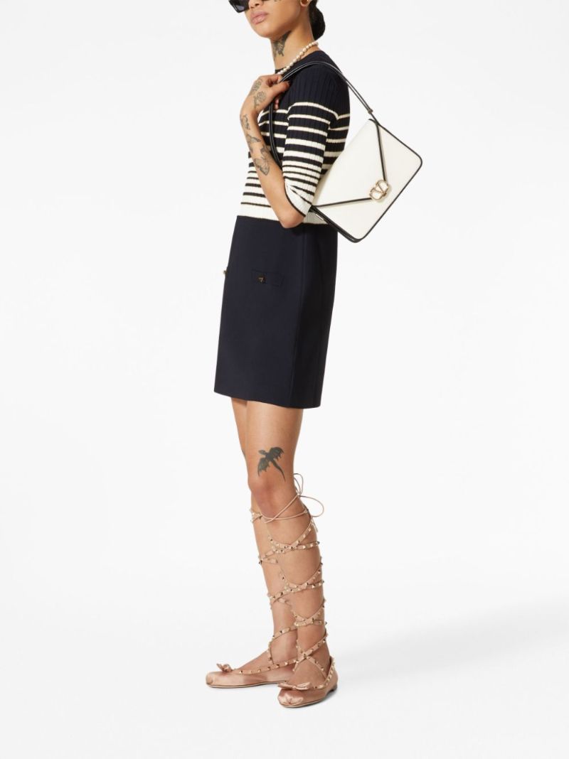 White Vlogo Shoulder Bag