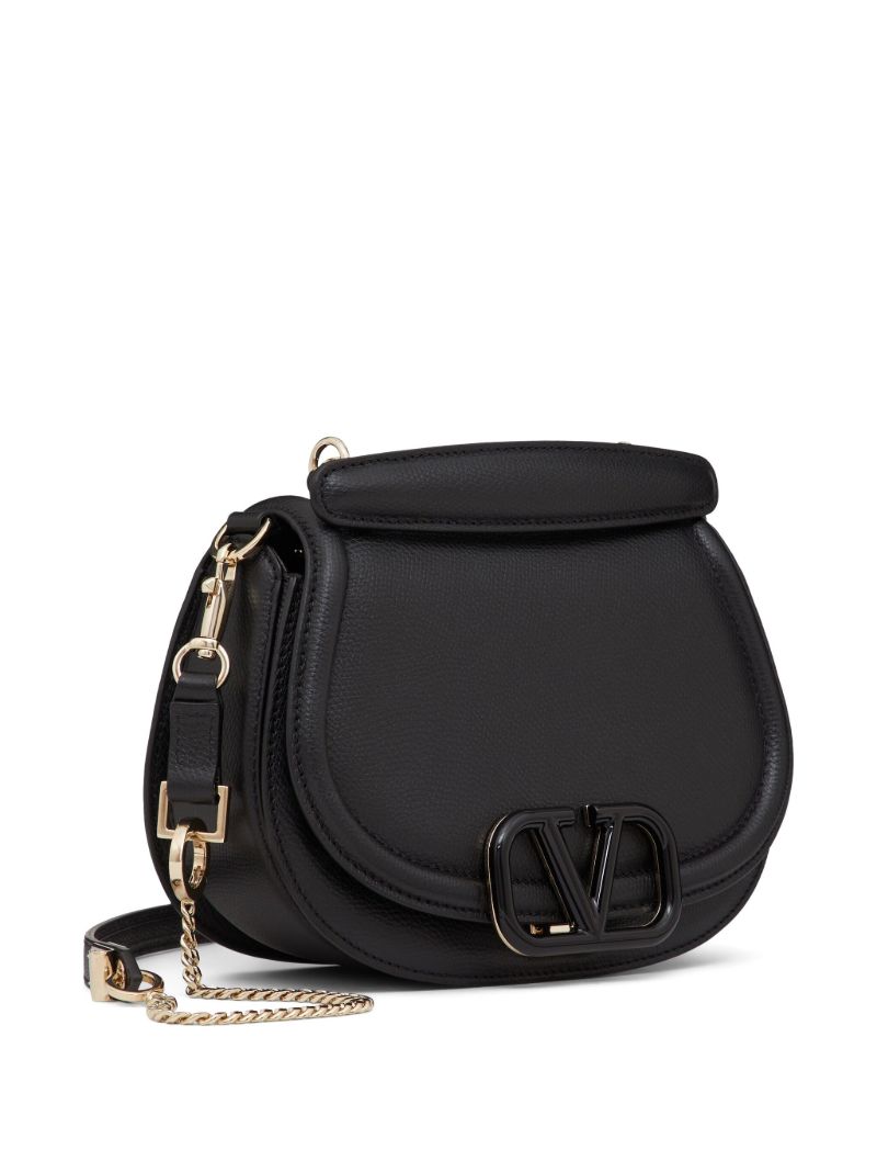 Black Vsling Leather Shoulder Bag