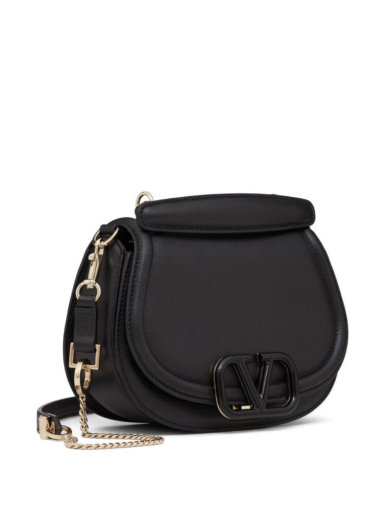 Black Vsling Leather Shoulder Bag