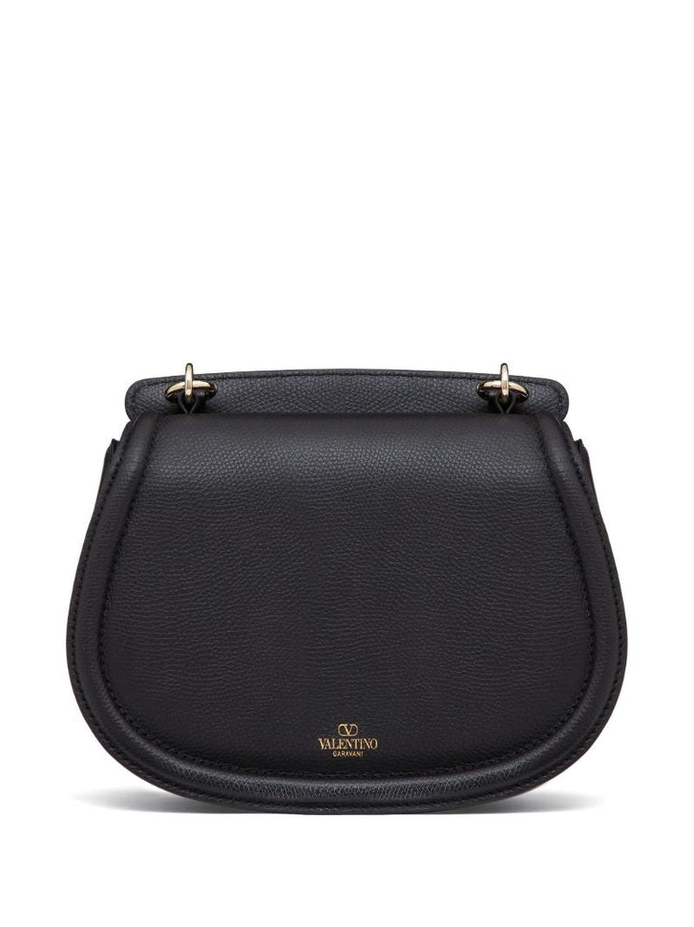 Black Vsling Leather Shoulder Bag