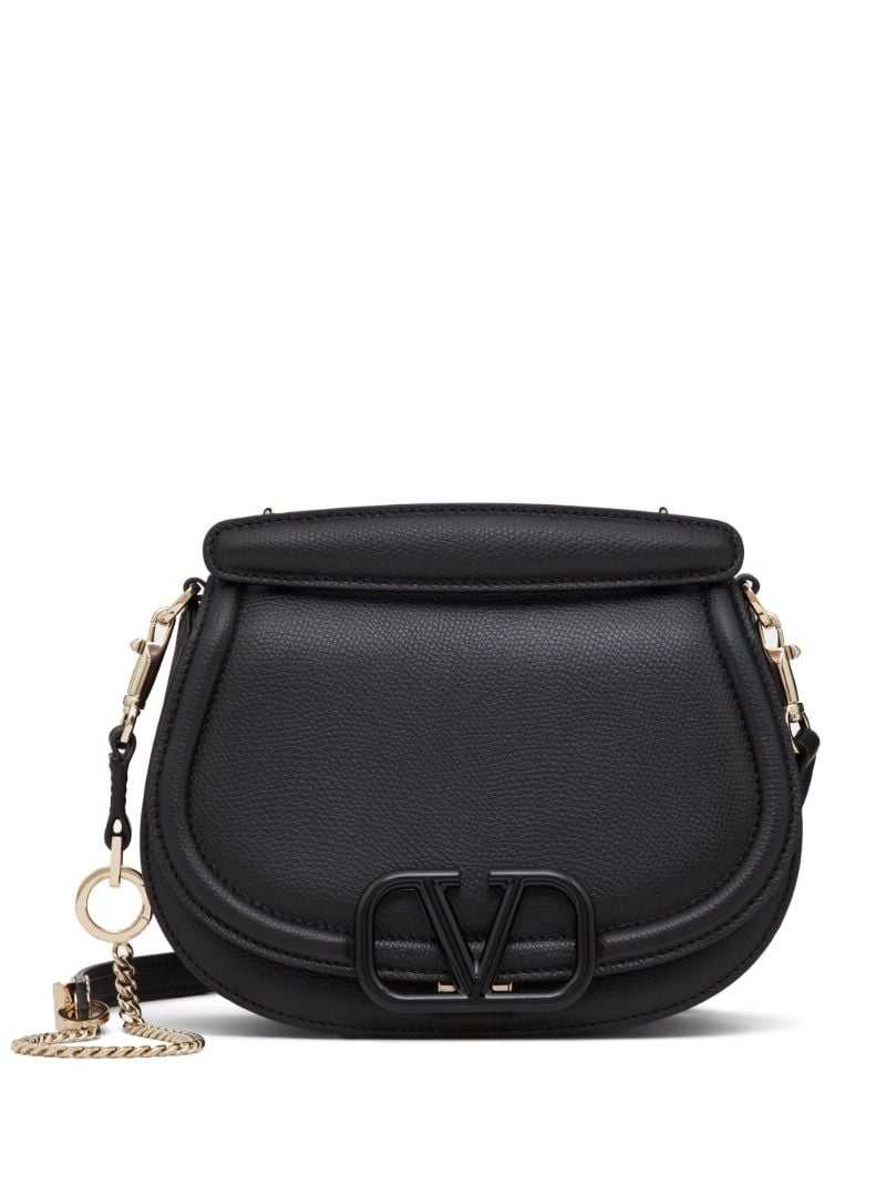 Black Vsling Leather Shoulder Bag