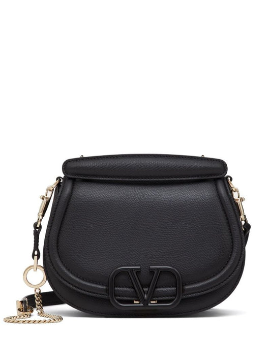 Black Vsling Leather Shoulder Bag