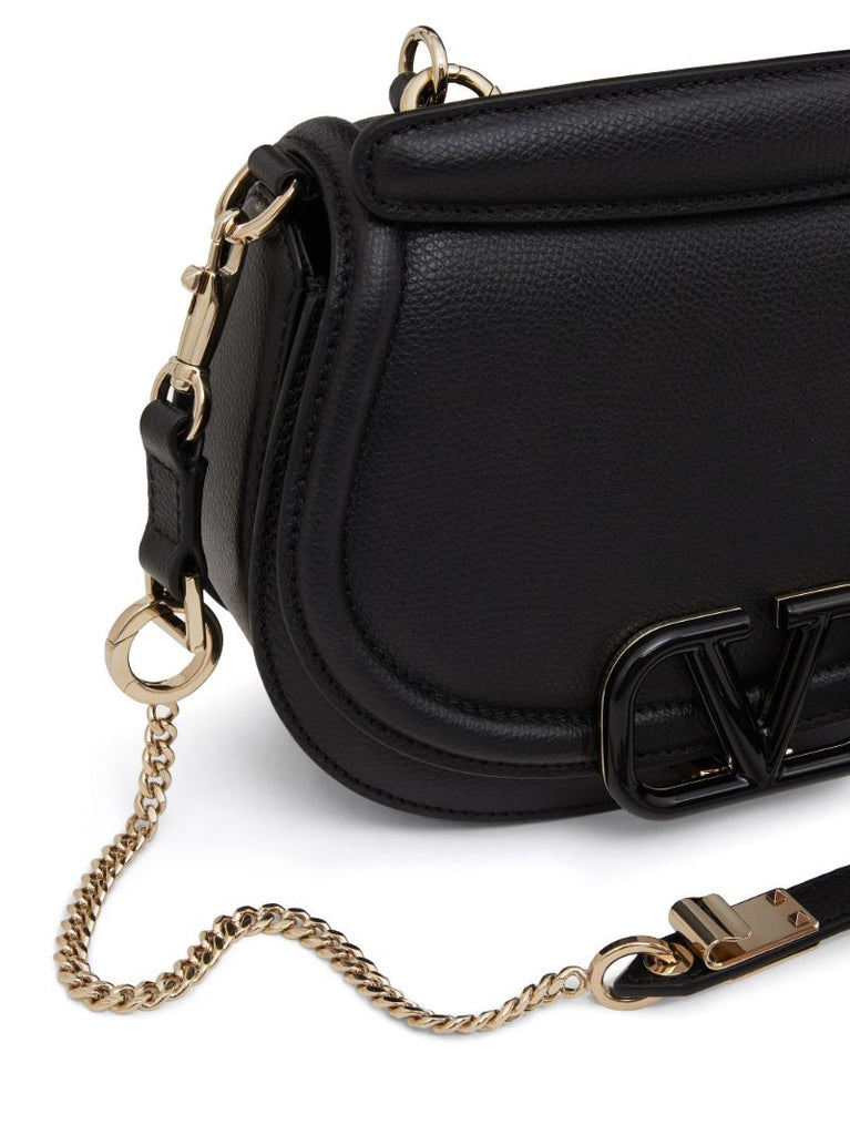 Black Vsling Leather Shoulder Bag