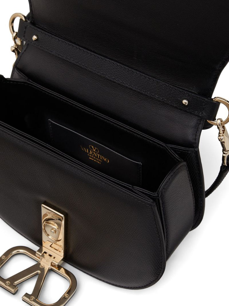 Black Vsling Leather Shoulder Bag