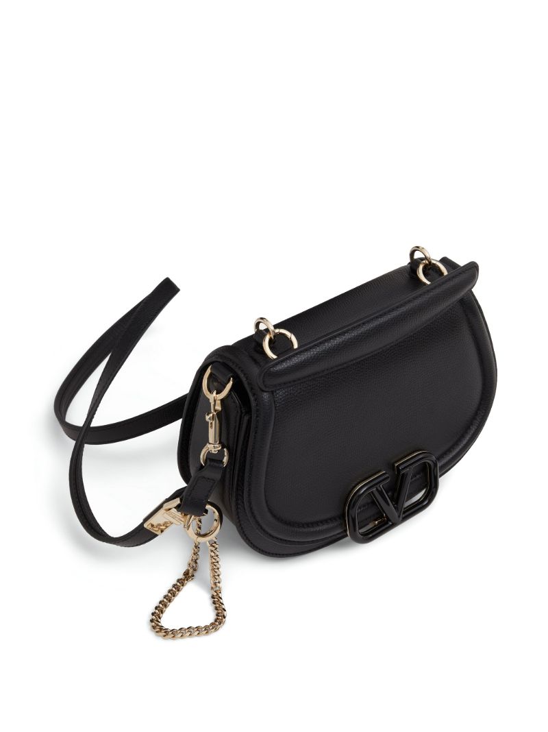Black Vsling Leather Shoulder Bag