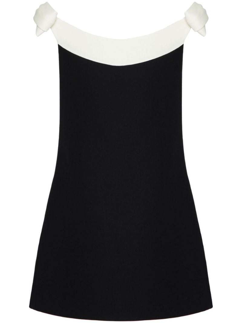 Black Crepe Couture Mini Dress