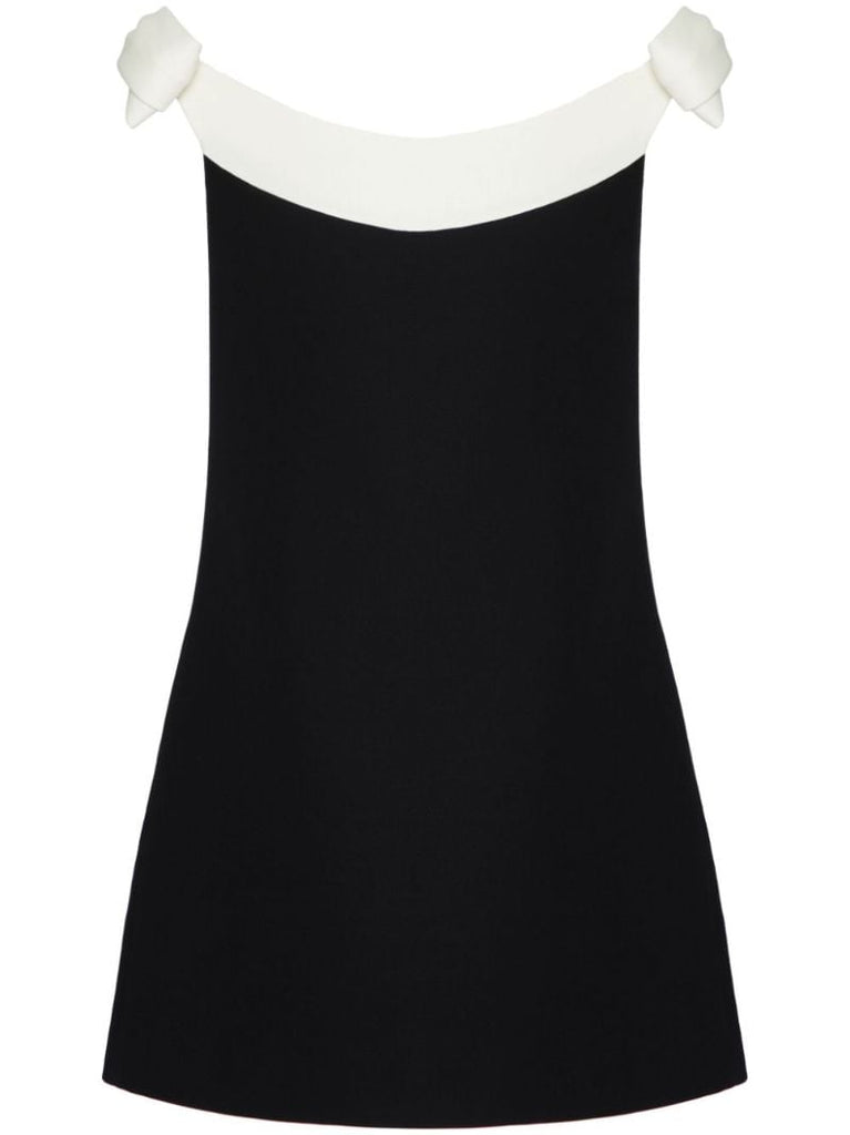 Black Crepe Couture Mini Dress