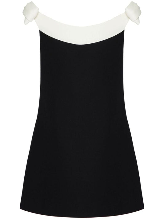 Black Crepe Couture Mini Dress