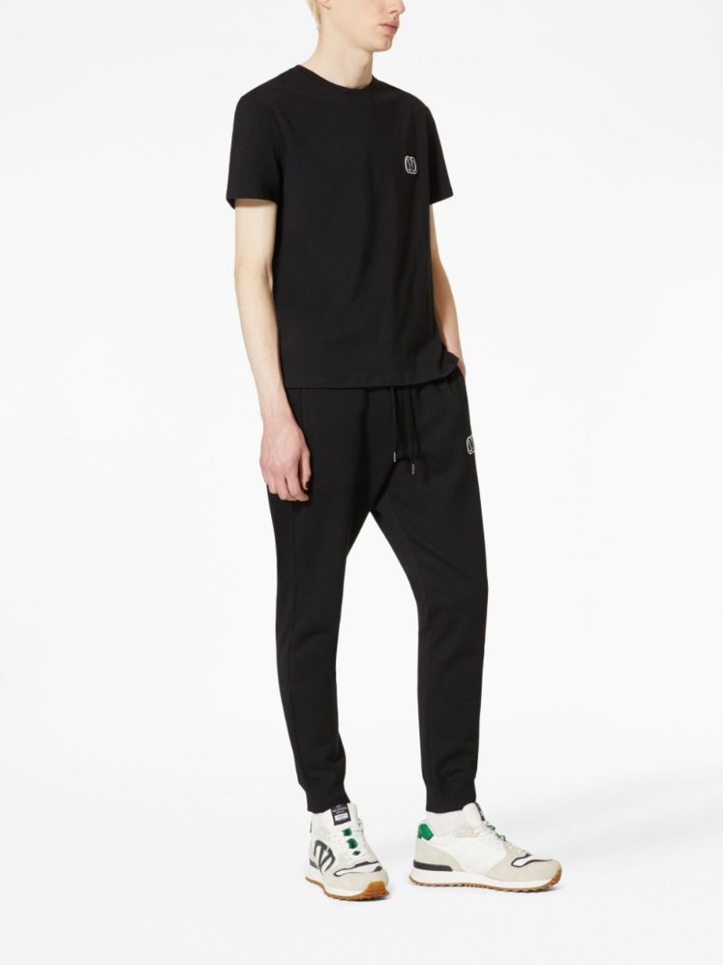 Black Vlogo Signature Embroidered T-shirt