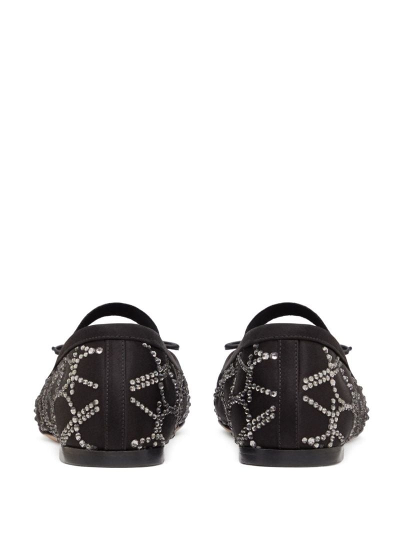 Black Toile Iconograph Crystal Ballet Shoes