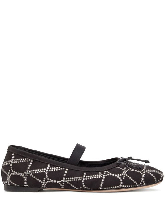 Black Toile Iconograph Crystal Ballet Shoes