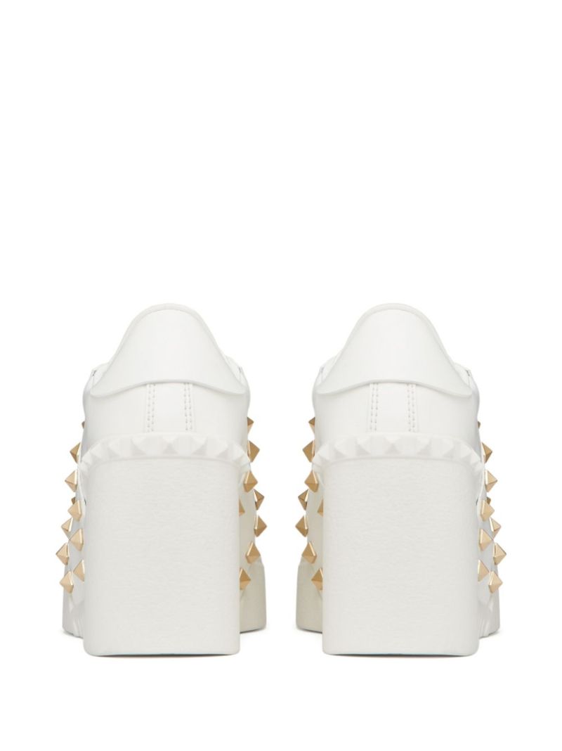 White Open Disco 85 Wedge Sneakers