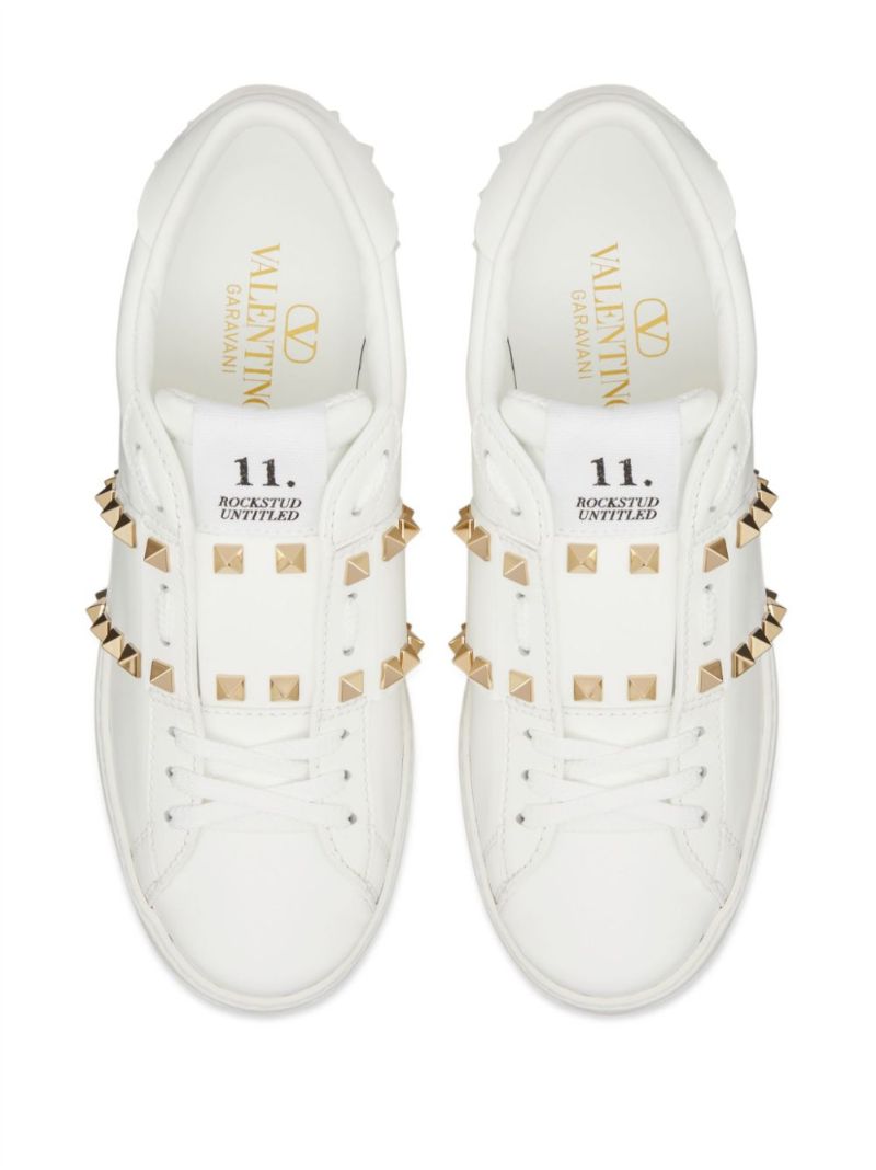 White Open Disco 85 Wedge Sneakers