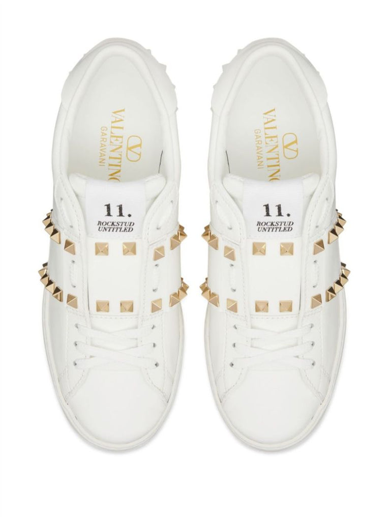 White Open Disco 85 Wedge Sneakers